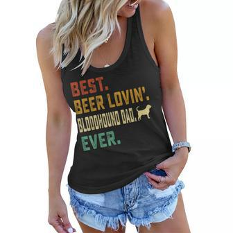 Bloodhound Dog Lover Best Beer Loving Bloodhound Dad Gift For Mens Women Flowy Tank | Mazezy