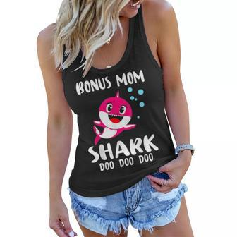 Bonus Mom Shark Doo Doo Matching Family Gift Women Flowy Tank - Seseable