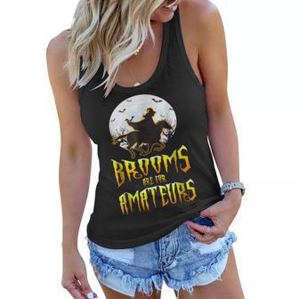 Brooms Witches Amateurs Cowboy Cowgirl Horse Riding Women Flowy Tank | Mazezy