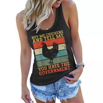 Buy Me Chickens And Tell Me You Hate The Government Vintage Women Flowy Tank | Mazezy