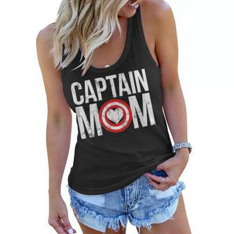 Captain Mom Superhero Child Raising Hero 2838 Women Flowy Tank - Seseable