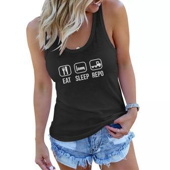 Car Repo Tshirt Asset Recovery Agent Gift Eat Sleep Repo Women Flowy Tank - Thegiftio UK