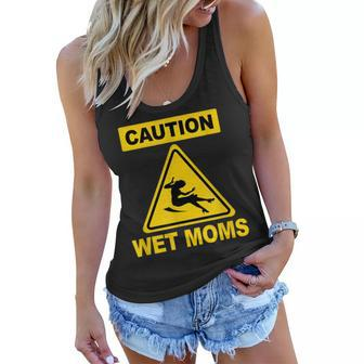 Caution Wet Moms Funny Science Geek Women Flowy Tank - Seseable