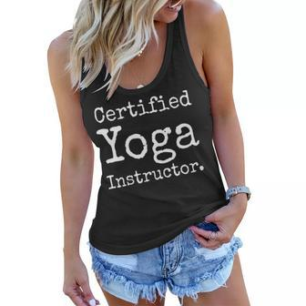 Certified Yoga Instructor Yoga Teacher Gift Women Flowy Tank - Seseable