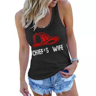 Chiefs Wife Firefighter Gift - Spouse Fire Company Women Flowy Tank - Seseable