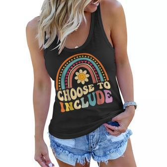 Choose To Include For Autism Teacher Special Education Sped Women Flowy Tank - Thegiftio UK