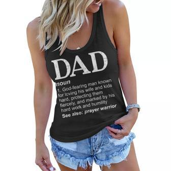 Christian Dad Definition Fathers Day Funny Dad Gift Women Flowy Tank - Seseable