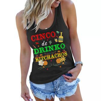 Cinco De Drinko Bitchachos Mens Womens Drinking Mexico Women Flowy Tank | Mazezy
