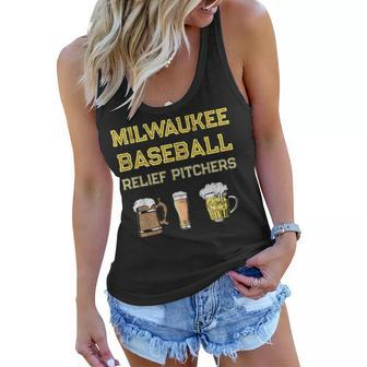 Classic Milwaukee Baseball & Beer Fan Retro Wisconsin Women Flowy Tank | Mazezy