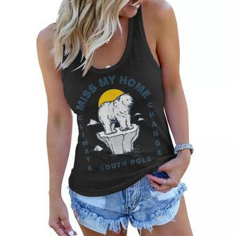 Climate Change Gifts Polar Bear Clothing Mother Earth Women Flowy Tank - Seseable