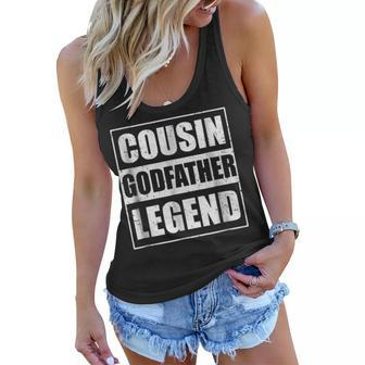 Cousin Godfather Legend Godfather Fathers Day Gift Women Flowy Tank | Mazezy