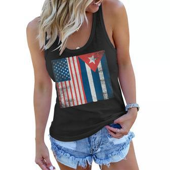 Cuban Flag Cuba American Us Pride Roots Men Women Gift Women Flowy Tank - Seseable