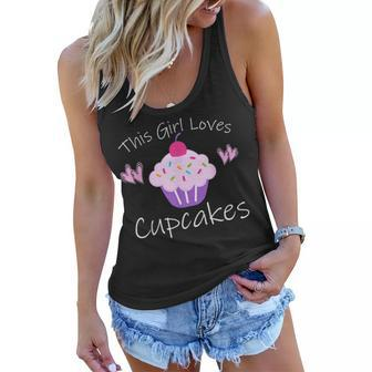Cupcake Lover Gift Girls Women Mom Grandma Love Cooking Gift Women Flowy Tank - Seseable