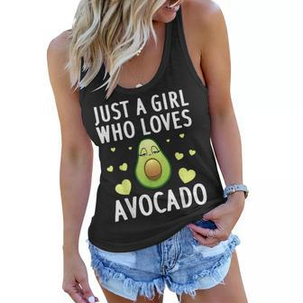 Cute Avocado Design For Girls Women Kids Pear Avocado Lovers Women Flowy Tank | Mazezy