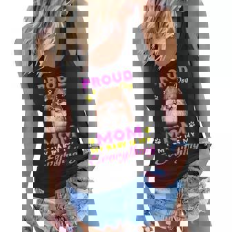 Cute Dogs Proud Dog Pomeranian Mom Women Flowy Tank | Mazezy