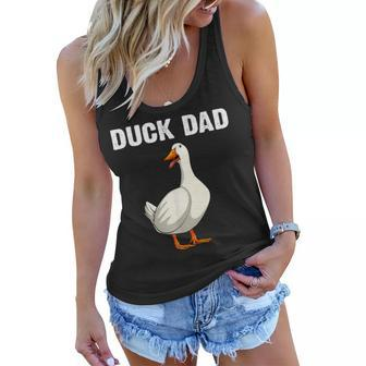 Cute Duck Design For Dad Men Waterfowl Bird Pet Duck Lovers Women Flowy Tank | Mazezy