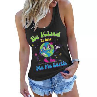 Cute Earth Day Be Kind To Our Ma Ma Earth Cool Retro Planet Women Flowy Tank | Mazezy