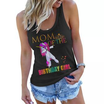 Cute Mom Of Birthday Girl Dabbing Unicorn Party Shirt Idea Women Flowy Tank | Mazezy DE