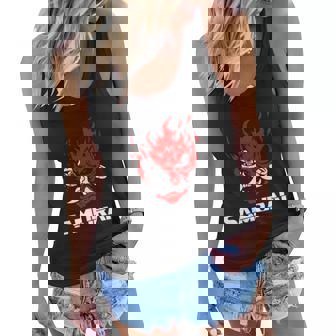 Cyberpunk 2077 Samurai Demon V2 Women Flowy Tank - Thegiftio