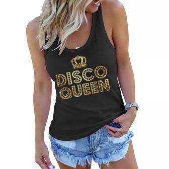 Disco Queen Retro Disco Matching Couple Gift For Women Women Flowy Tank - Seseable