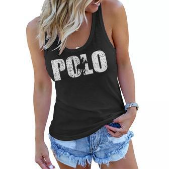 Distressed Look Horse Polo Gift For Polo Players Women Flowy Tank | Mazezy