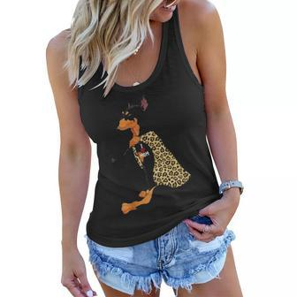 Doberman Pinscher Tattoo I Love Mom Funny Mothers Day Gifts Women Flowy Tank - Seseable