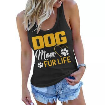Dog Mom Fur Life Mothers Day Pet Owner Gift Wife Cute Women Women Flowy Tank - Seseable