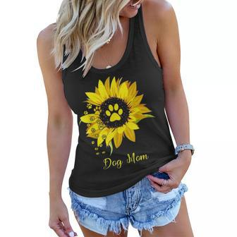 Dog Mom Sunflower Gift Love Dogs And Flowers Women Flowy Tank - Seseable
