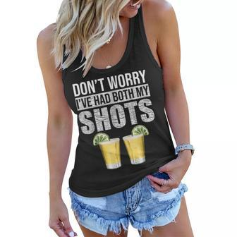 Dont Worry Ive Had Both My Shots Funny Vaccination Tequila Women Flowy Tank | Mazezy