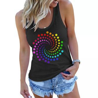 Dot Day Shirt Kids Rainbow Polka Dot Spiral Women Flowy Tank | Mazezy