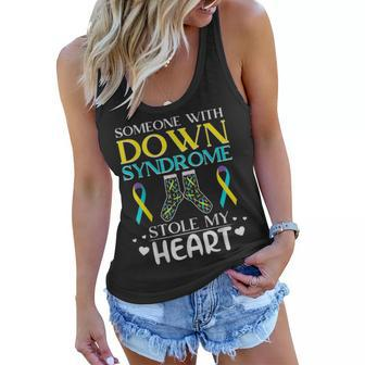 Down Syndrome Awareness Day 2021 Parents Dad Mom Family Gift Women Flowy Tank - Seseable