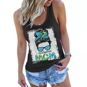 Down Syndrome Mom Messy Bun Sunglasses Mom Women Women Flowy Tank | Mazezy