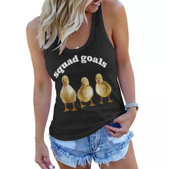 Ducklings Squad Goals Cute Ironic Funny Ducks Duckling Gift Women Flowy Tank | Mazezy