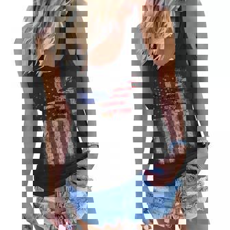 Eagle 4Th Of July Usa Flag Patriotic American Mens Womens Women Flowy Tank | Mazezy