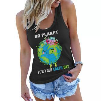 Earth Day 2023 Go Planet Its Your Floral Earth Day April 22 Women Flowy Tank | Mazezy