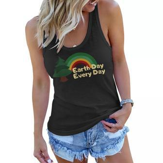 Earth Day Everyday Rainbow Pine Tree V2 Women Flowy Tank | Mazezy
