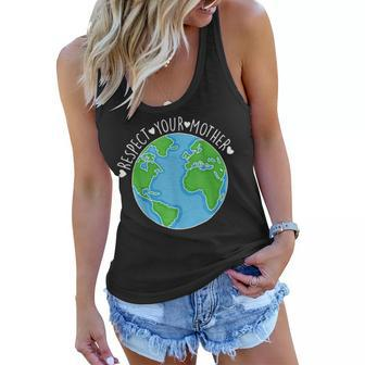 Earth Day Gift Respect Your Mother Nature Lover Women Flowy Tank | Mazezy