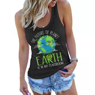 Earth Day Teachers 2023 Funny Classroom Environment Women Flowy Tank | Mazezy