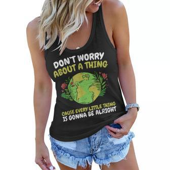 Every Little Thing Is Gonna Be Alright Flower Inspirational Women Flowy Tank - Seseable