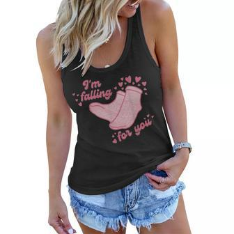 Falling For You Funny Pct Cna Nurse Happy Valentines Day Women Flowy Tank - Seseable