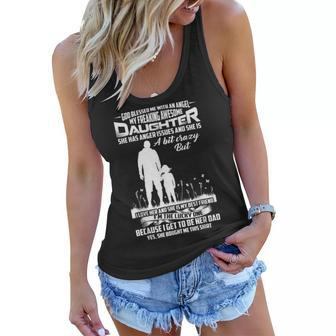 Family My Daughter Is The Best Friend Of Father Women Flowy Tank | Mazezy