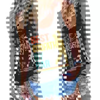 Fathers Day Best Godfather By Par Golf Gifts For Dad Gift For Mens Women Flowy Tank | Mazezy