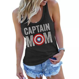 Female Super Captain Mom Superhero Women Flowy Tank - Seseable