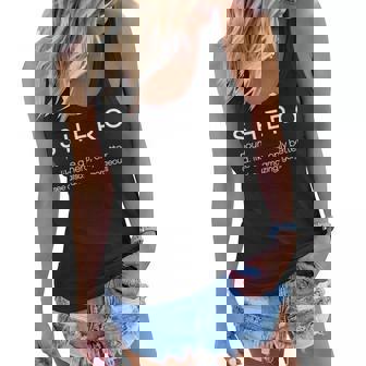 Feminist Women Empowerment Shero Definition Letter Print Women Flowy Tank | Mazezy