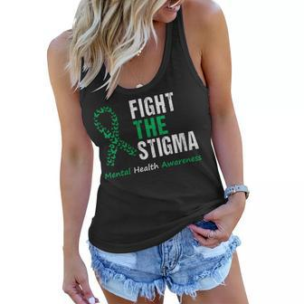 Fight The Stigma Mental Health Awareness Gift For Womens Women Flowy Tank - Thegiftio UK