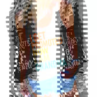 First Time Grandma Expecting Grandson Granddaughter Family Women Flowy Tank - Thegiftio