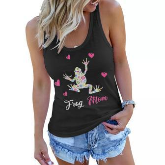 Frog Mom Funny Animal Gift For Mothers Day Women Flowy Tank - Seseable
