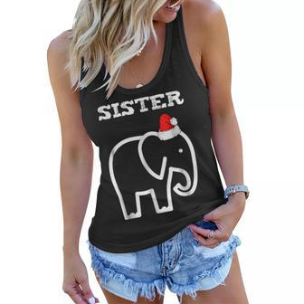 Fun Family Christmas Elephant Matching Pj Sister Women Flowy Tank | Mazezy