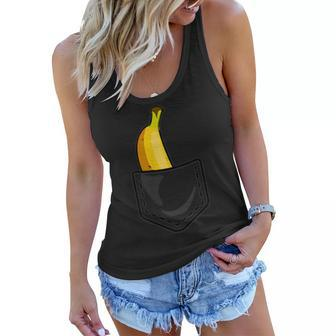 Funny Banana Pocket Cool Summer Great Vegan Gift Women Flowy Tank | Mazezy