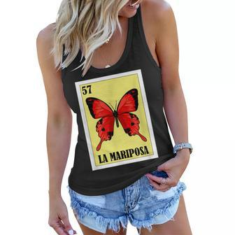 Funny Butterfly Mexican Design - La Mariposa Women Flowy Tank | Mazezy